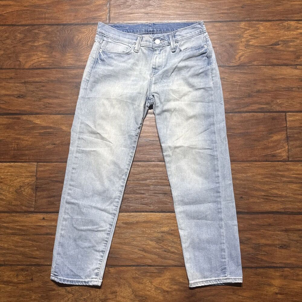 Calvin Klein Jeans Womens 27 Waist Light Blue Denim Skinny Crop Mid Rise Stretch
